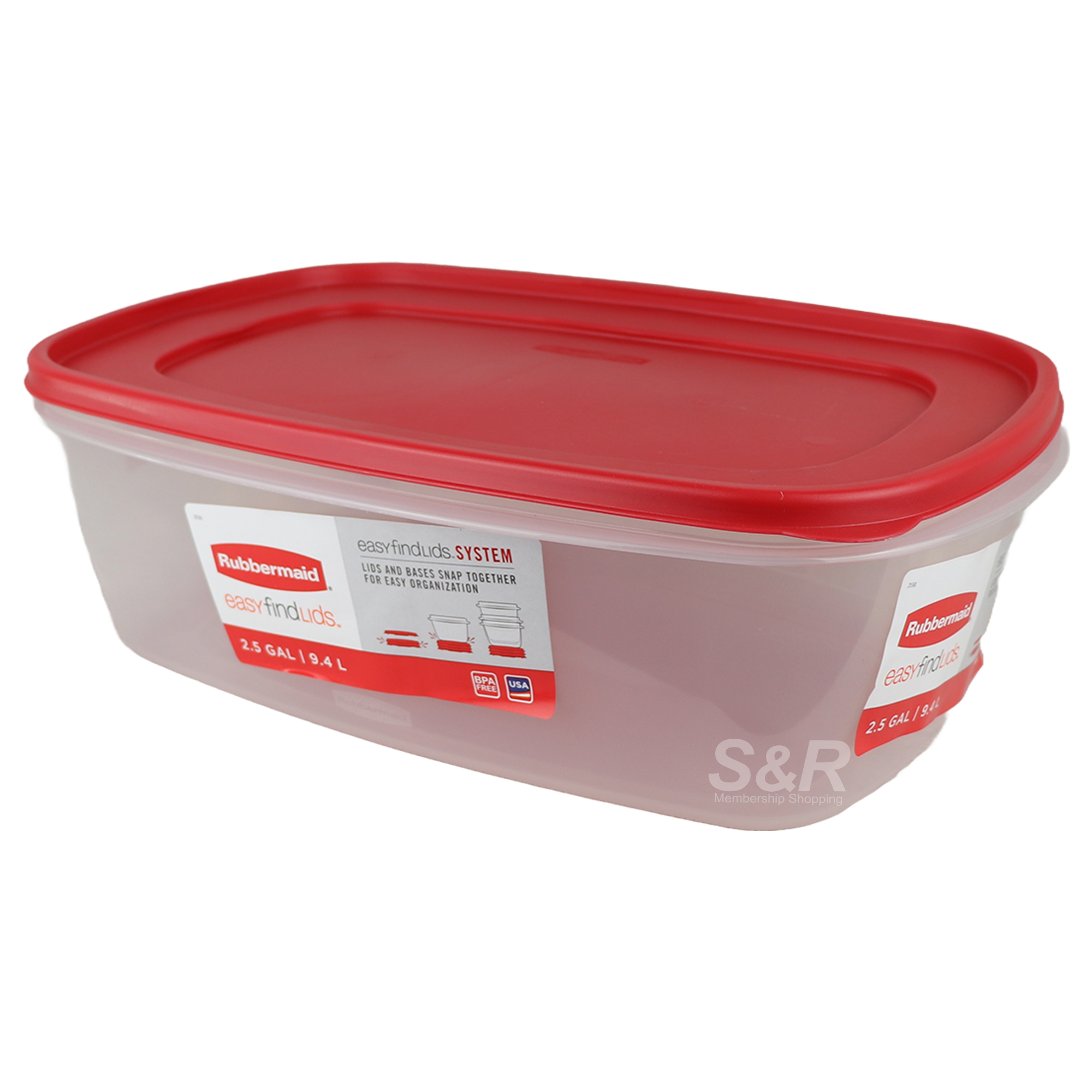 Rubbermaid Easy Find Lids System Rectangle Container 9.4L